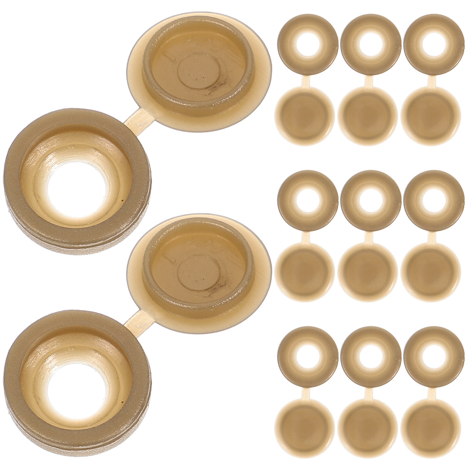 Furniture And Hardware Shop - 100Pcs Plastic Screw Covers Hinged Decorative