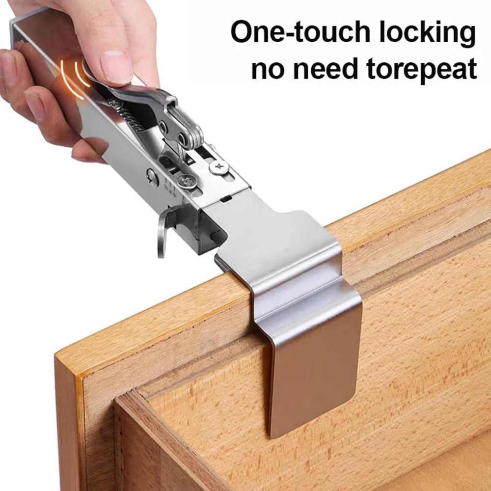 Drawer Organizer Peg - Quick-Install Drawer Front Installation Clamps, Cabinet