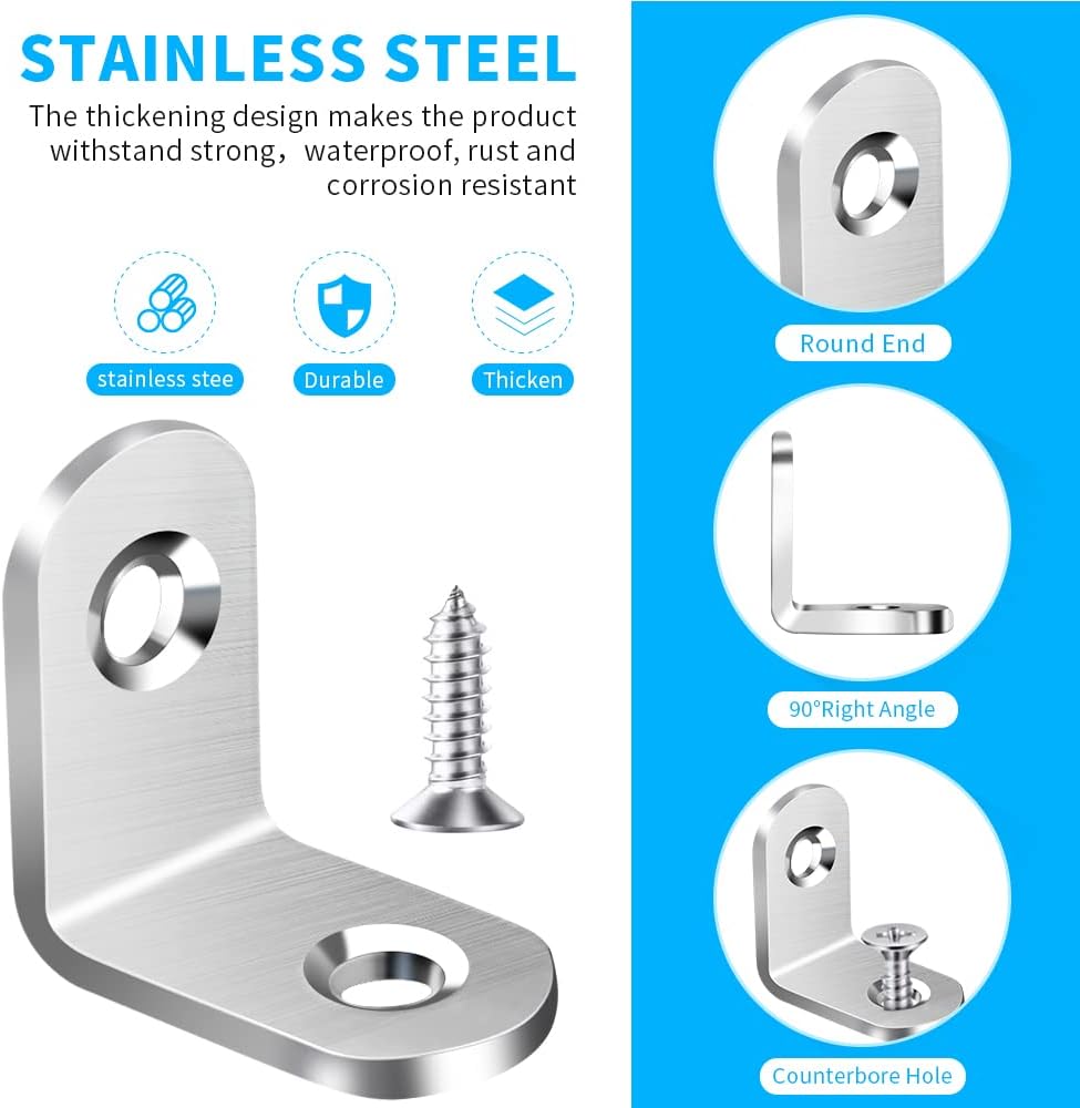 Stainless Steel L Bracket Corn - đánh giá và giá Furniture Hardware Wood