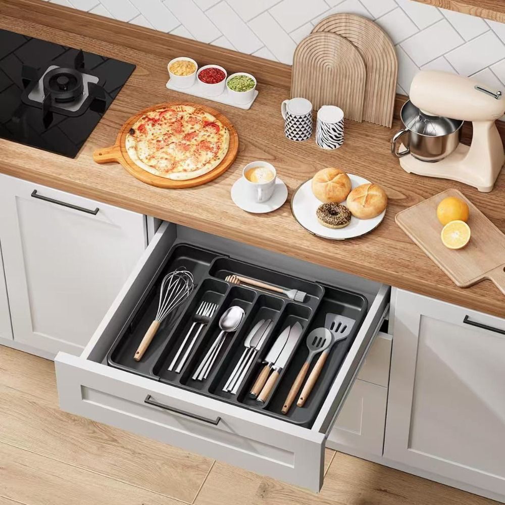 Adjustable Cutlery Drawer Orga - đánh giá và giá Drawer Organizer Peg