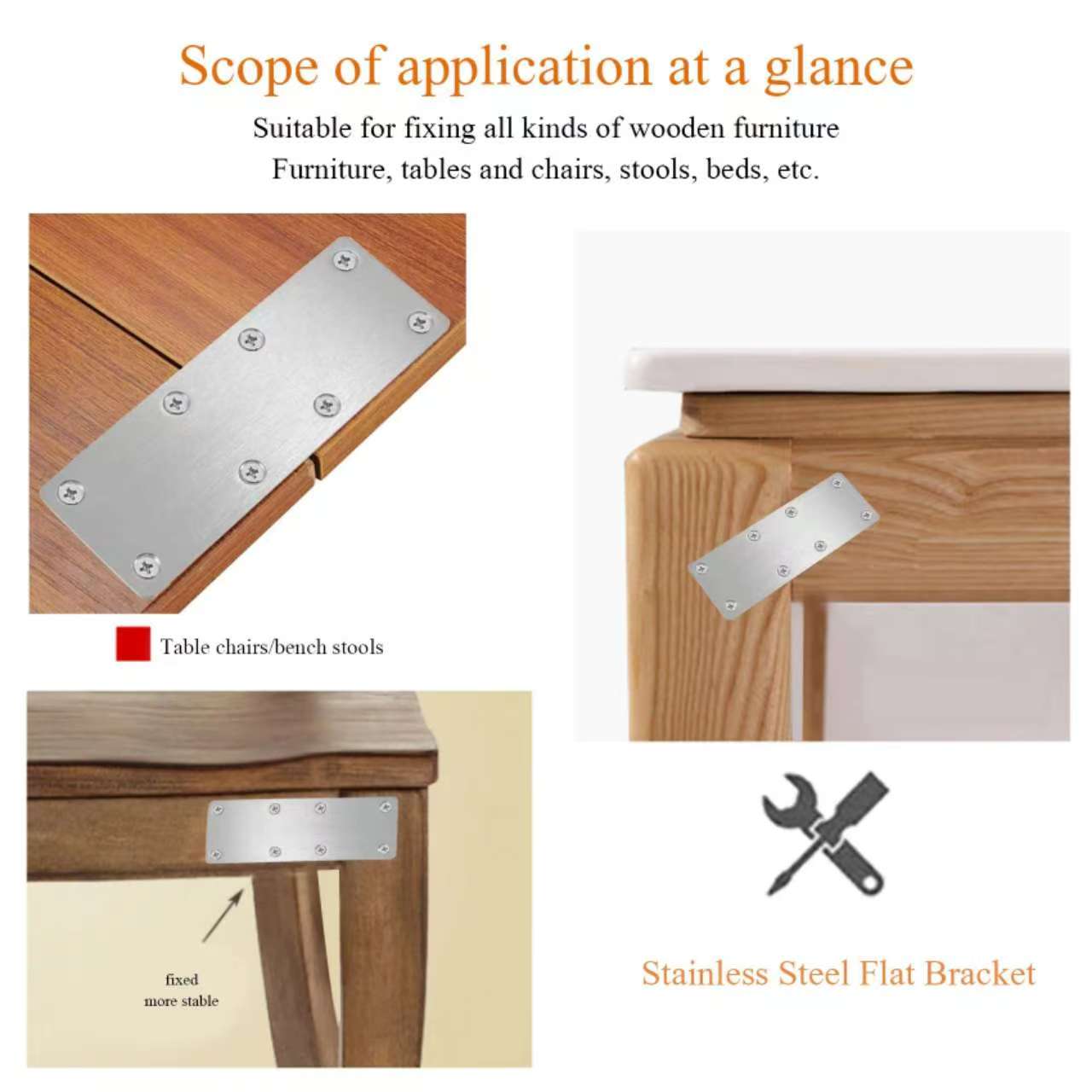 6Pcs Stainless Steel Metal Str - đánh giá và giá Furniture Hardware Wood