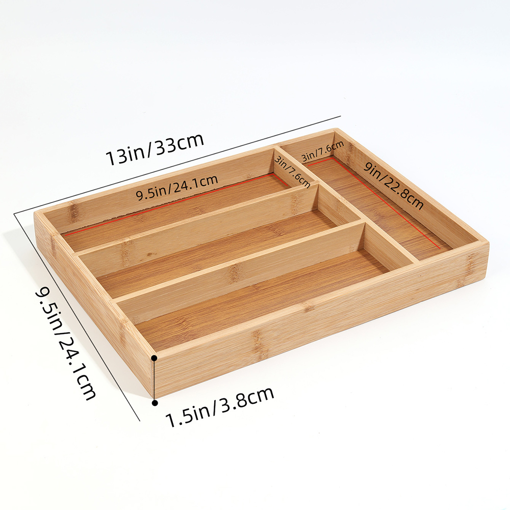 Bamboo Cutlery Divide Storage  - đánh giá và giá Drawer Organizer Peg