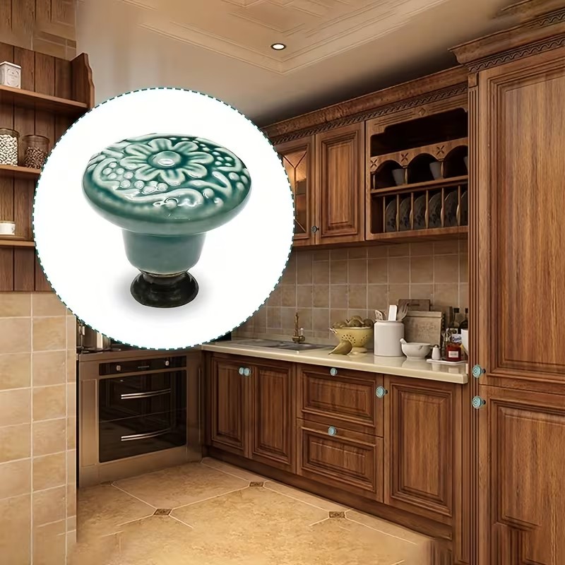12pcs Ceramic Cabinet Knobs, F - đánh giá và giá Furniture Hardware Kit