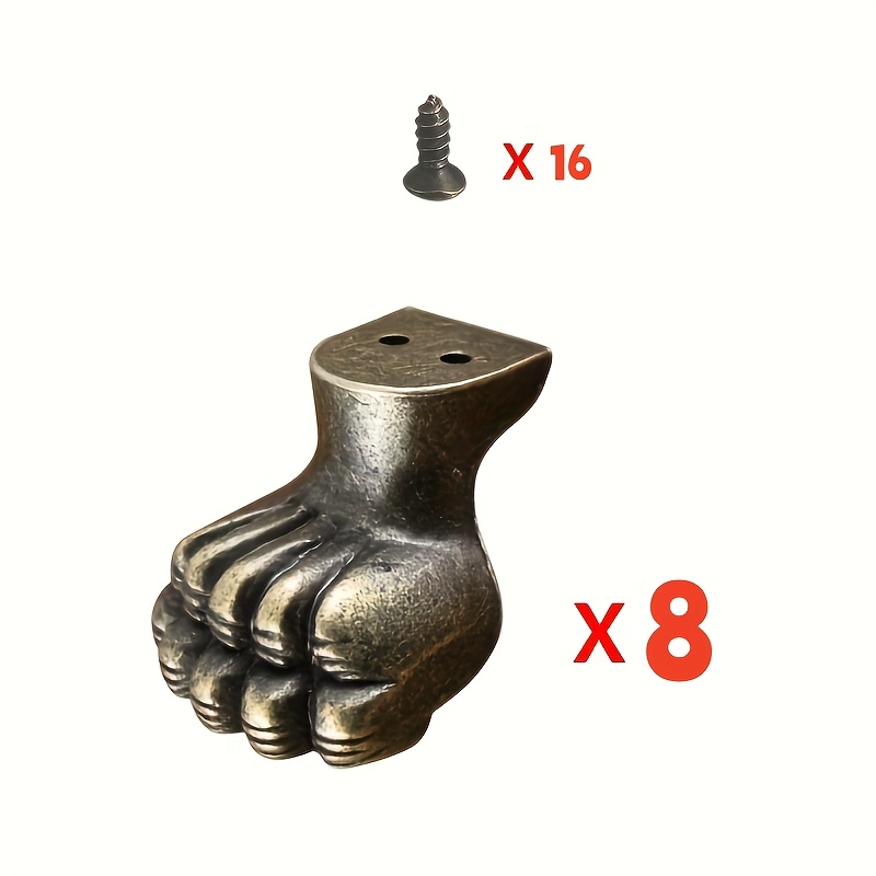 8pcs Antique Foot Brass Jewelr - đánh giá và giá Furniture Hardware Wood
