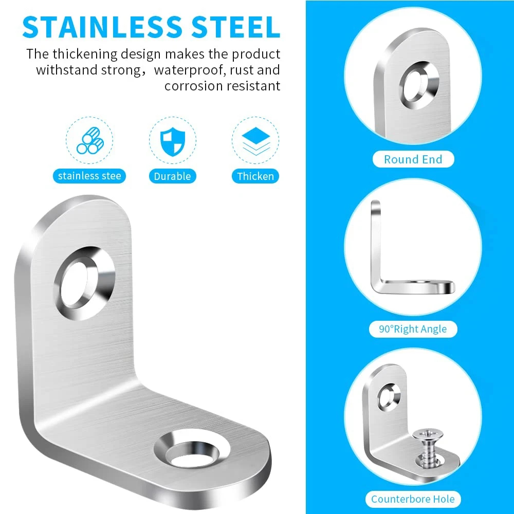 Stainless Steel L Brackets Rig - đánh giá và giá Furniture Hardware Wood