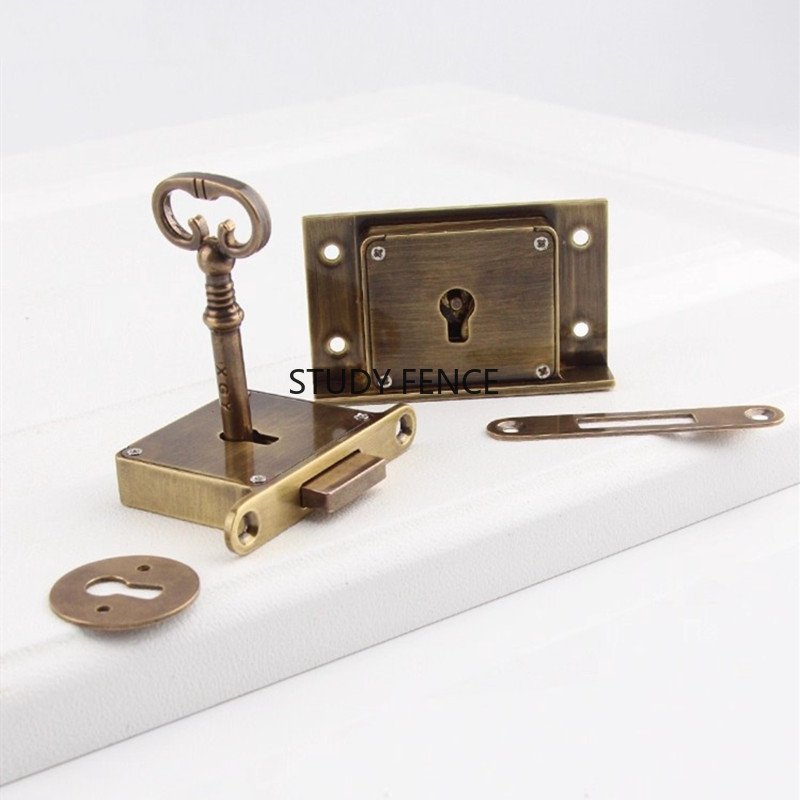 1PC Antique Metal Drawer Lock  - đánh giá và giá Furniture Hardware Brackets